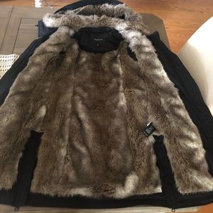 Babaton fur lined winter jacket
